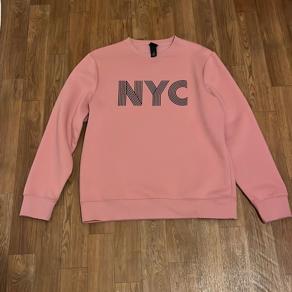 H&M light pink crew neck pullover